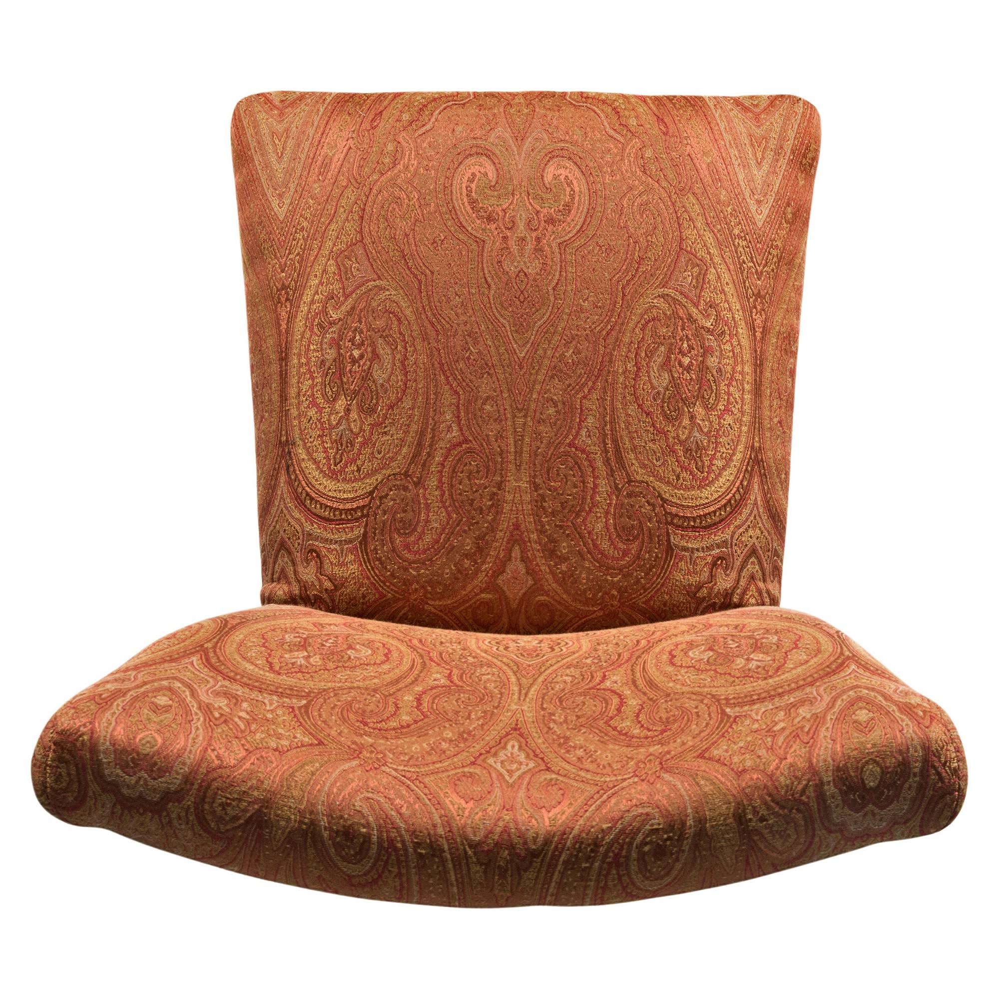 HomePop Parsons Red/Gold Damask Dining Chair