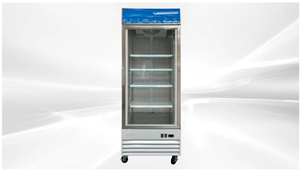 31 in. Single Glass Door Food Merchandiser Commercial Freezer, 23 cu. ft.