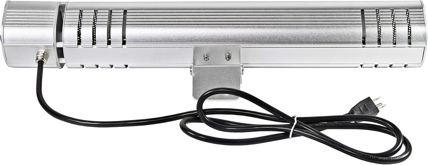 Comfort Zone CZPH20RSL Outdoor and Indoor Patio Heater - Wall-Mounted Heating Device with Halogen Tube and Adjustable Heat Output - Waterproof Warmer for Residential and Commercial Spaces