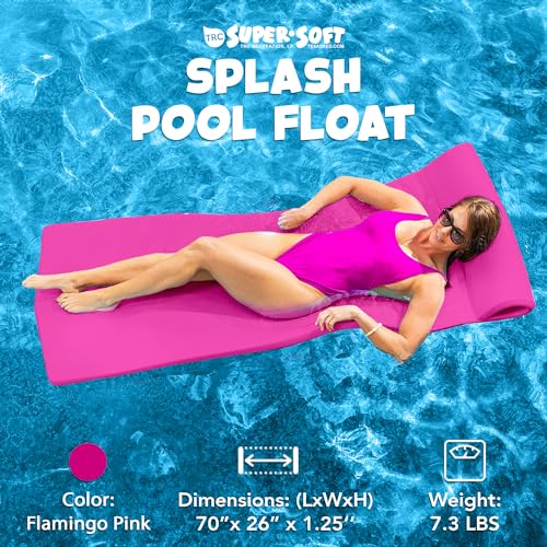 TRC Recreation Foam Swimming Pool Float, Floating Water Lounger, Splash 1.25”