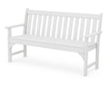 POLYWOOD Vineyard Recycled Plastic Garden Bench, Size: 60 inch, White