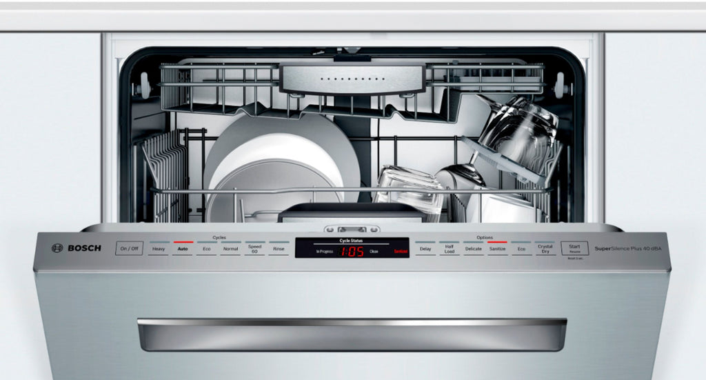 Bosch - 800 Series 24 Top Control Built-In Dishwasher with CrystalDry, Stainless Steel Tub, 3rd Rack, 40 dBa - Stainless steel