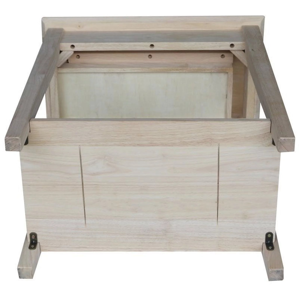 Pemberly Row 1 Drawer Transitional Wood Narrow End Table in Natural