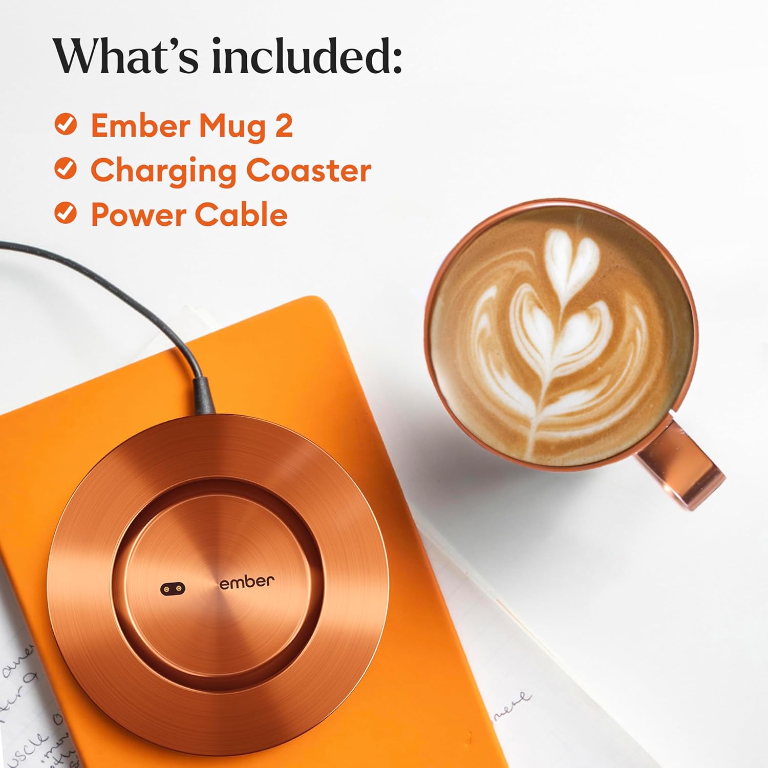 Ember Temperature Control Smart Mug 2, 14 Oz, App-Controlled Heated Coffee Mug with 80 Min Battery Life and Improved Design, White