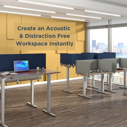 VaRoom - Desk Divider; Sound Proof Dividers - Privacy Shields for Student Desks and Desk Privacy Panels. Cubicle Wall, Desk Divider for Students and Office Divider (Light Grey, 48 W x 18”H)