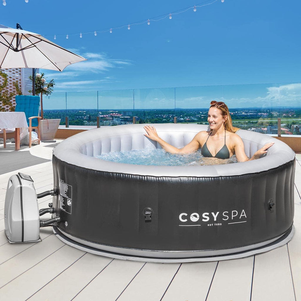 COSYSPA Inflatable Hot Tub Spa [2022 Model] - Outdoor Bubble Hot Tub | 2-6 Person Capacity – Quick Heating Hot Tub | Inflatable Hot Tub | Outdoor Inflatable Hot Tub Spa (Hot Tub Only - 6 Person)