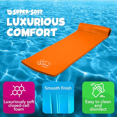 TRC Recreation Foam Swimming Pool Float, Floating Water Lounger, Splash 1.25”