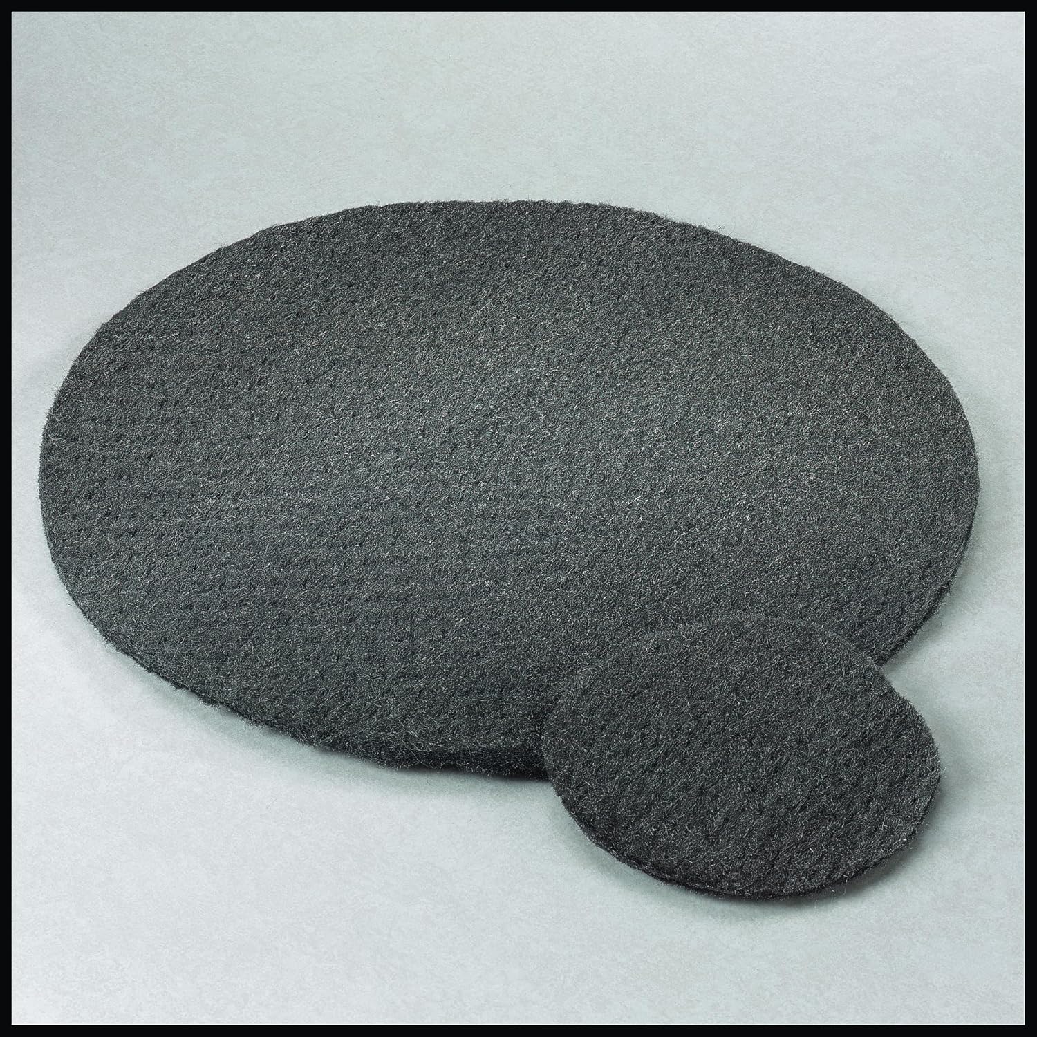 STONE-GLO Steel Wool Floor Polishing Pad - Unsurpassed Durability & Versatility, Steel Wool Pads - Boost Your Cleaning Productivity 17 & 19 Grades 000, 00, 0, 1, 2, 3 (Grade 1, 19 Inches 12pcs)