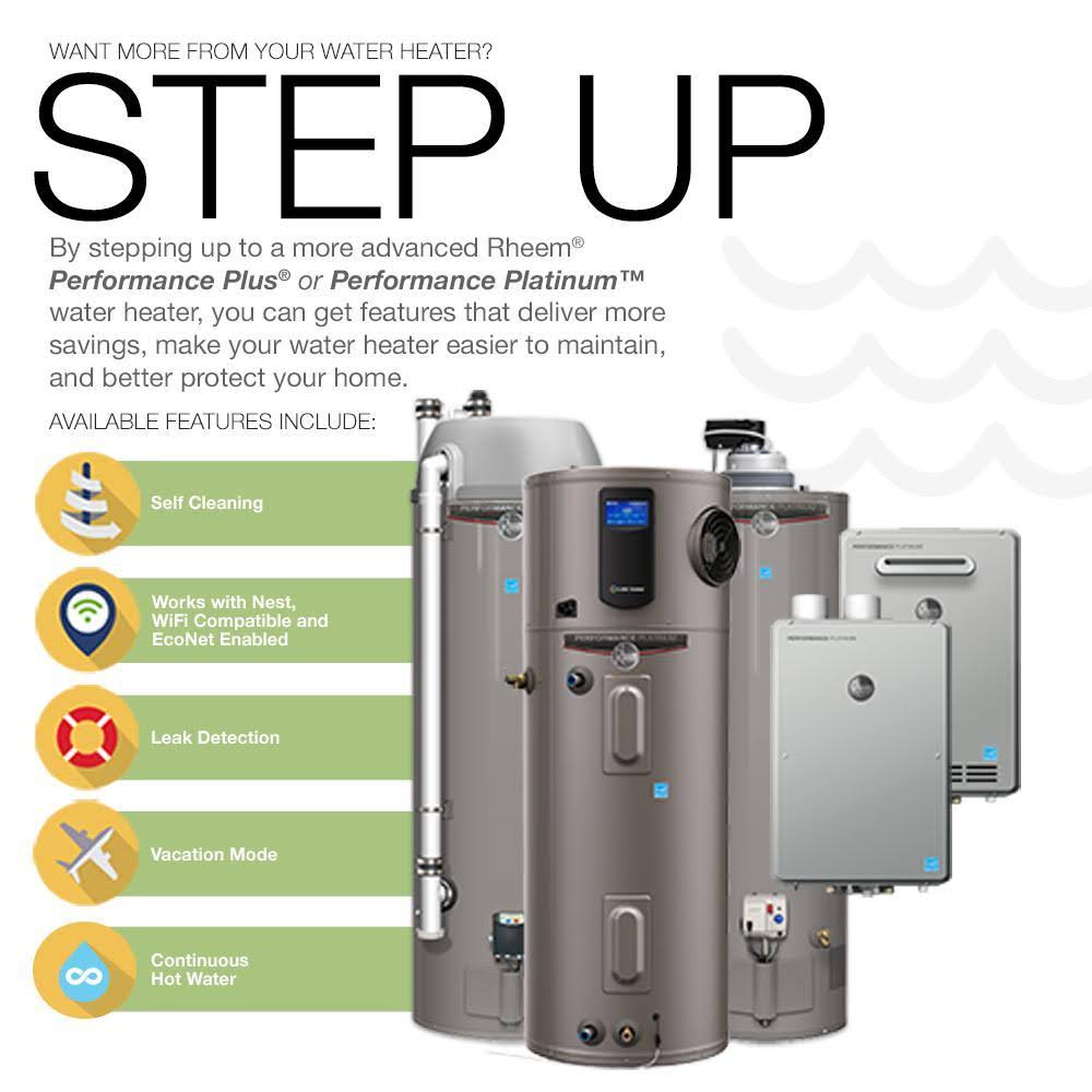 Rheem Performance Manufactured Housing 40 gal. Tall 6 Year 34,000 BTU Natural