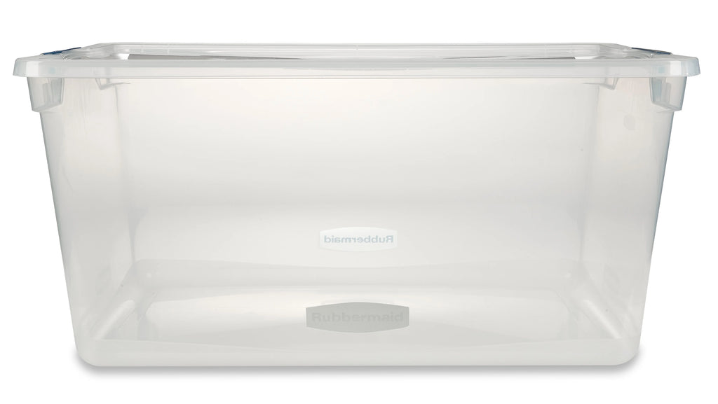 Rubbermaid Clever Store Clears Standard Latch Storage Container, 95 qt, Clear