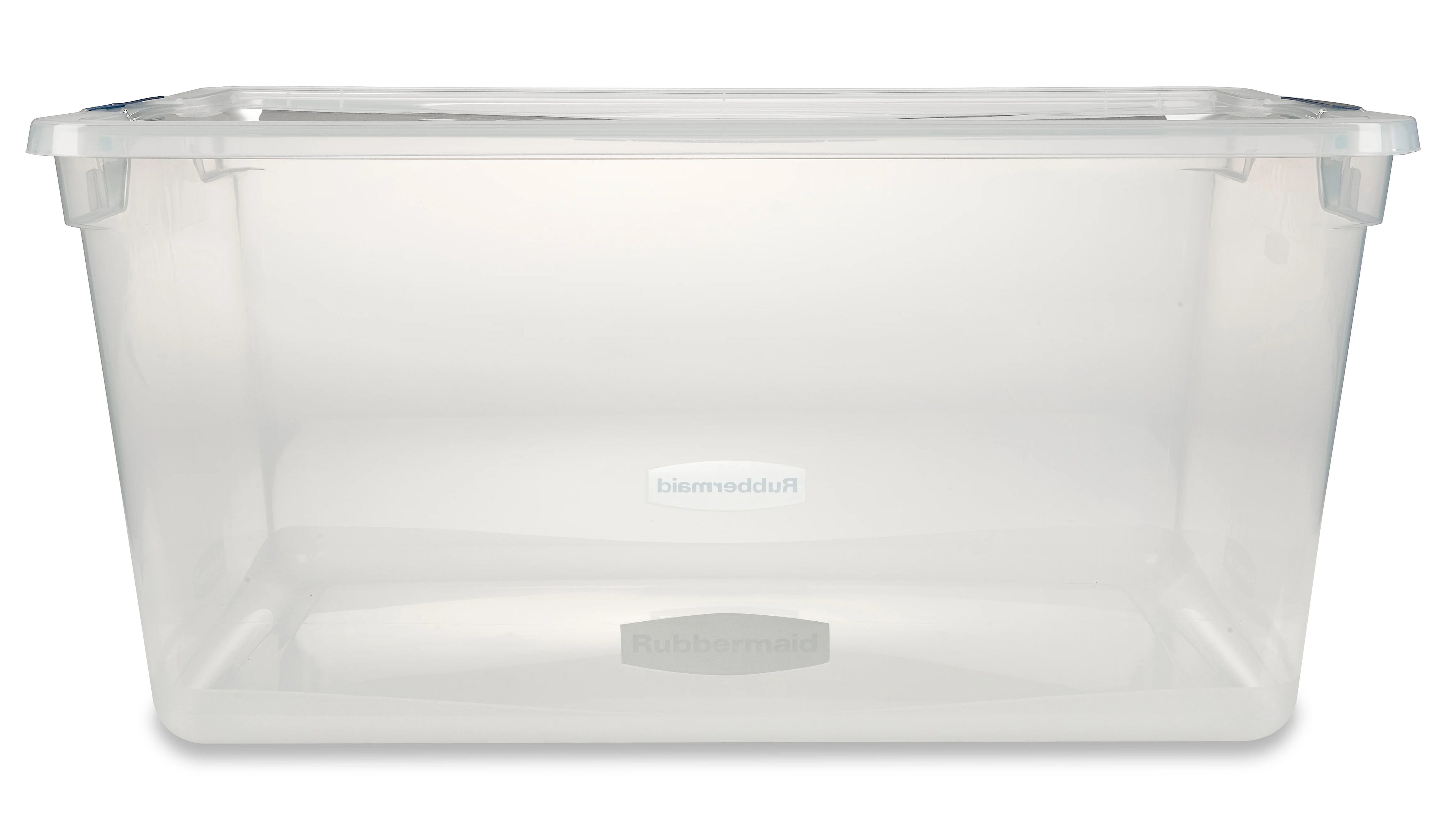 Rubbermaid Clever Store Clears Standard Latch Storage Container, 95 qt, Clear