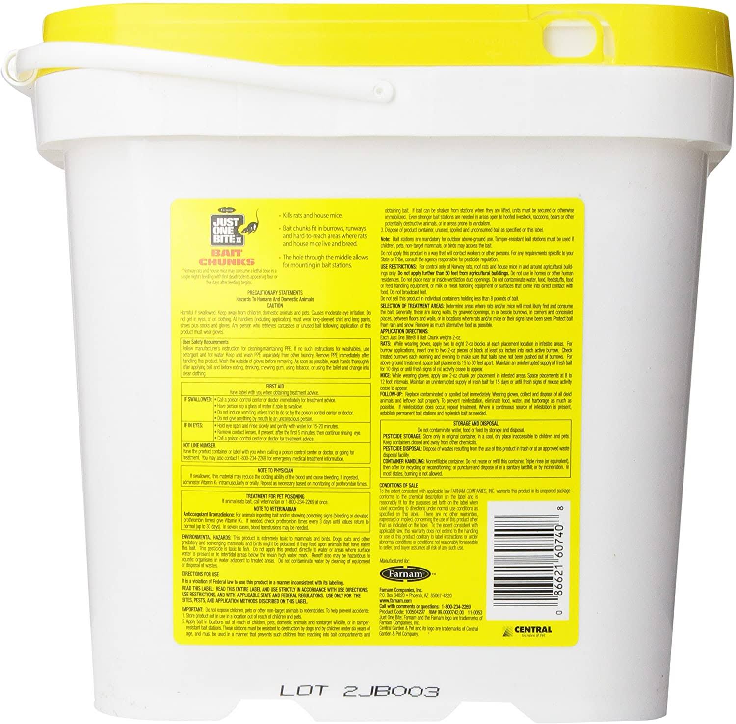Farnam Just One Bite II Bait Chunk - 64 count, 2 oz each