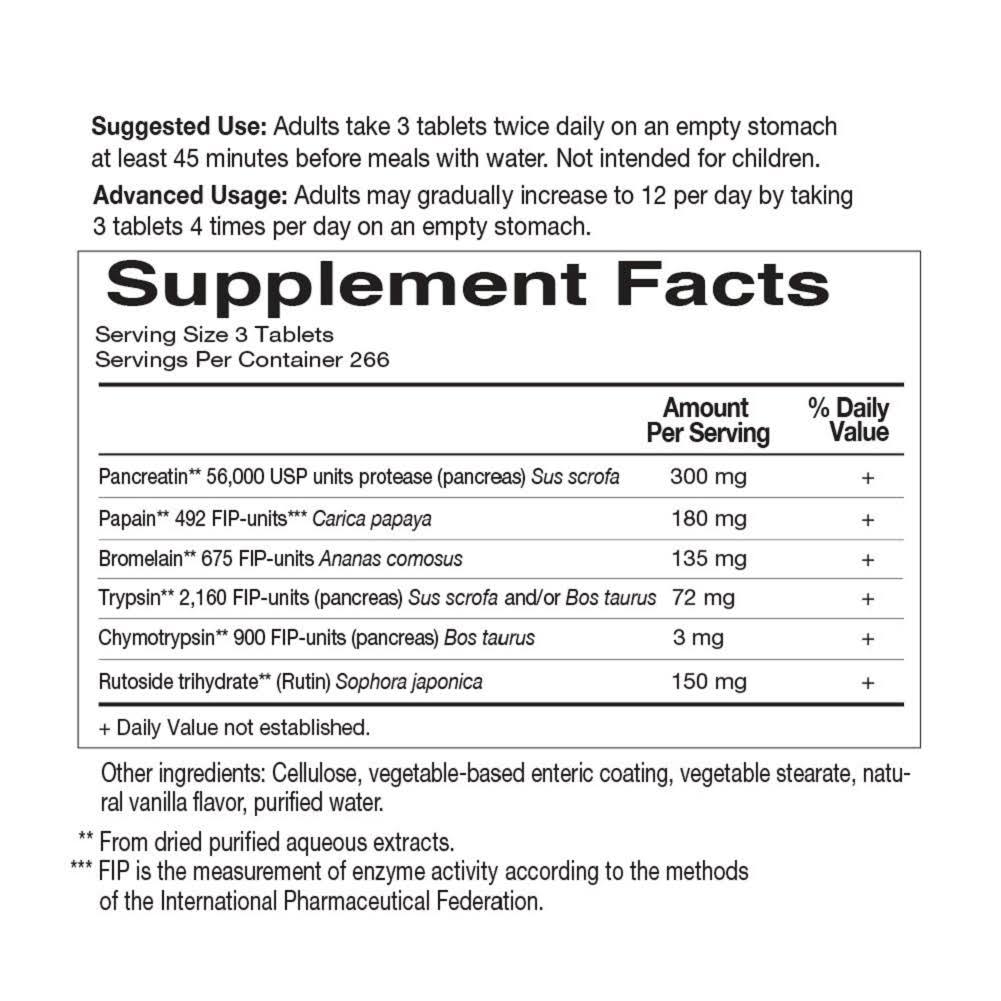 Garden of Life Joint Support Supplement  Wobenzym N Systemic Enzymes 800 Tabs