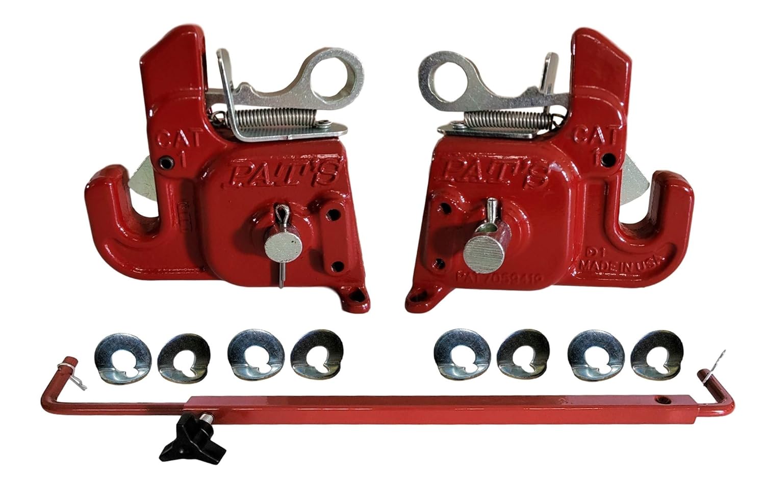 Pat's Easy Change with Stabilizer Bar - Best Quick Hitch System On The Market – Flexible, Durable and Affordable (CAT #1 Green)