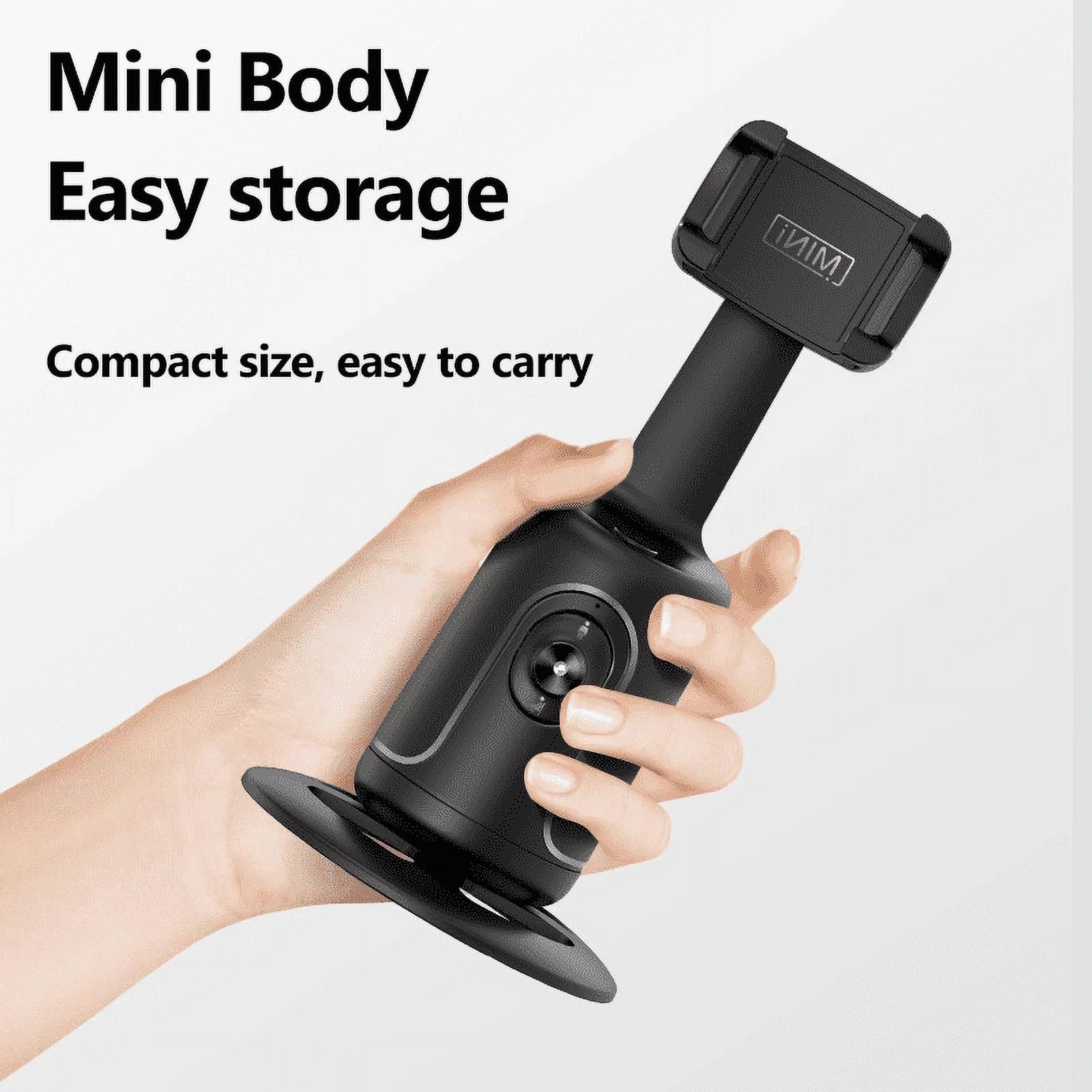 X XBEN Auto Face Tracking Tripod, 360° Rotation Face Body Phone Camera Mount Smart Shooting Phone Tracking Holder for Live Vlog Streaming Video, White