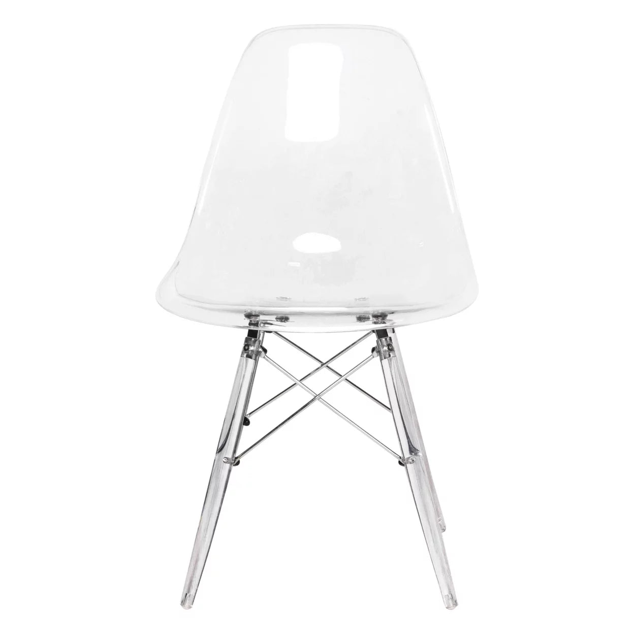Dover Molded Side Chair with Acrylic Base, Set of 4 - Clear