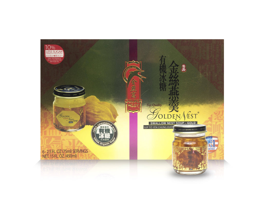 Bird’s (Swallow’s) Nest Soup – Original Rock Sugar – Golden Nest 1 Box (6 Bottles x 75ml)
