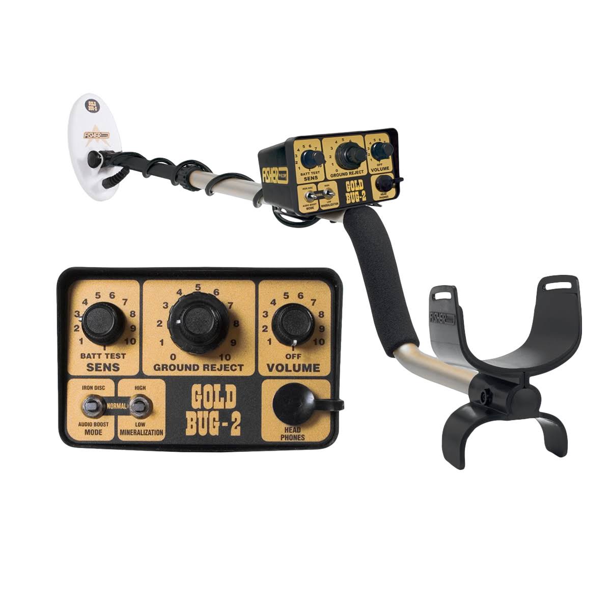 Fisher Gold Bug 2 Metal Detector with 6.5x22 Search Coil GB2-6
