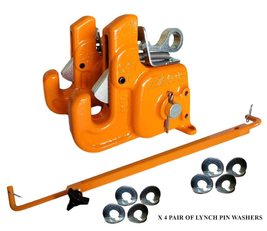 Pat's Easy Change with Stabilizer Bar - Best Quick Hitch System On The Market – Flexible, Durable and Affordable (CAT #1 Green)