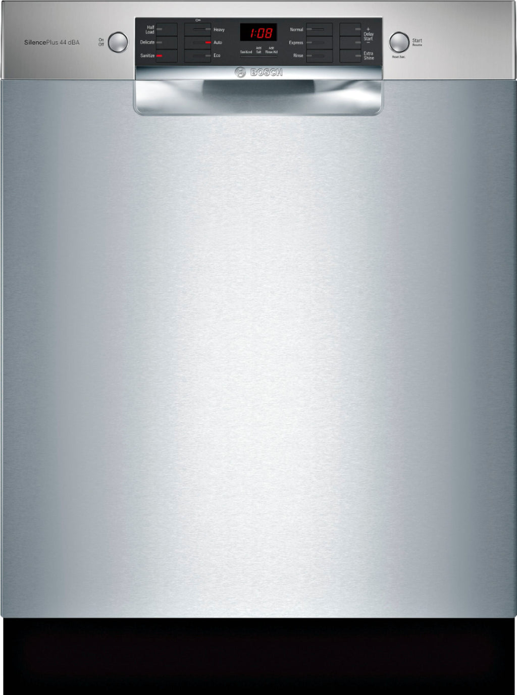 Bosch - 800 Series 24 Front Control Built-In Dishwasher with Stainless Steel Tub - Stainless steel