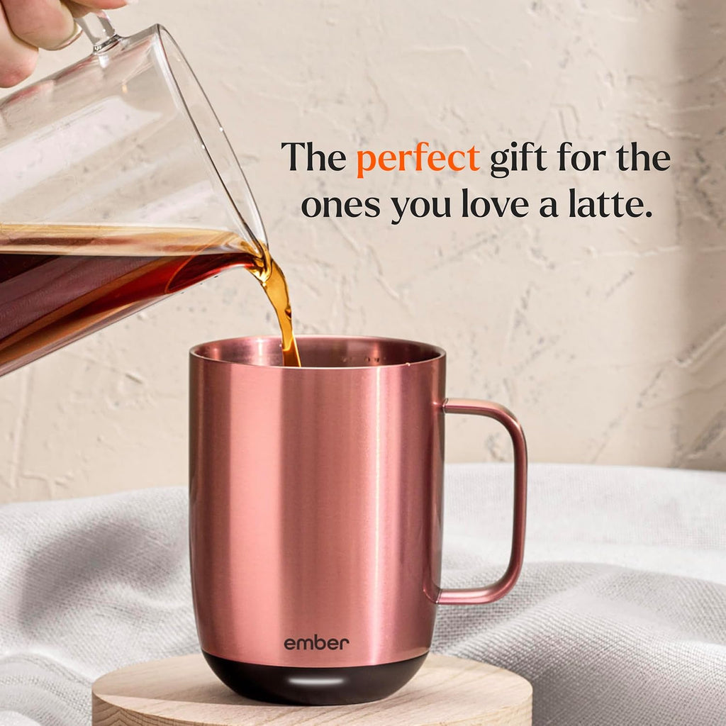 Ember Temperature Control Smart Mug 2, 14 Oz, App-Controlled Heated Coffee Mug with 80 Min Battery Life and Improved Design, White