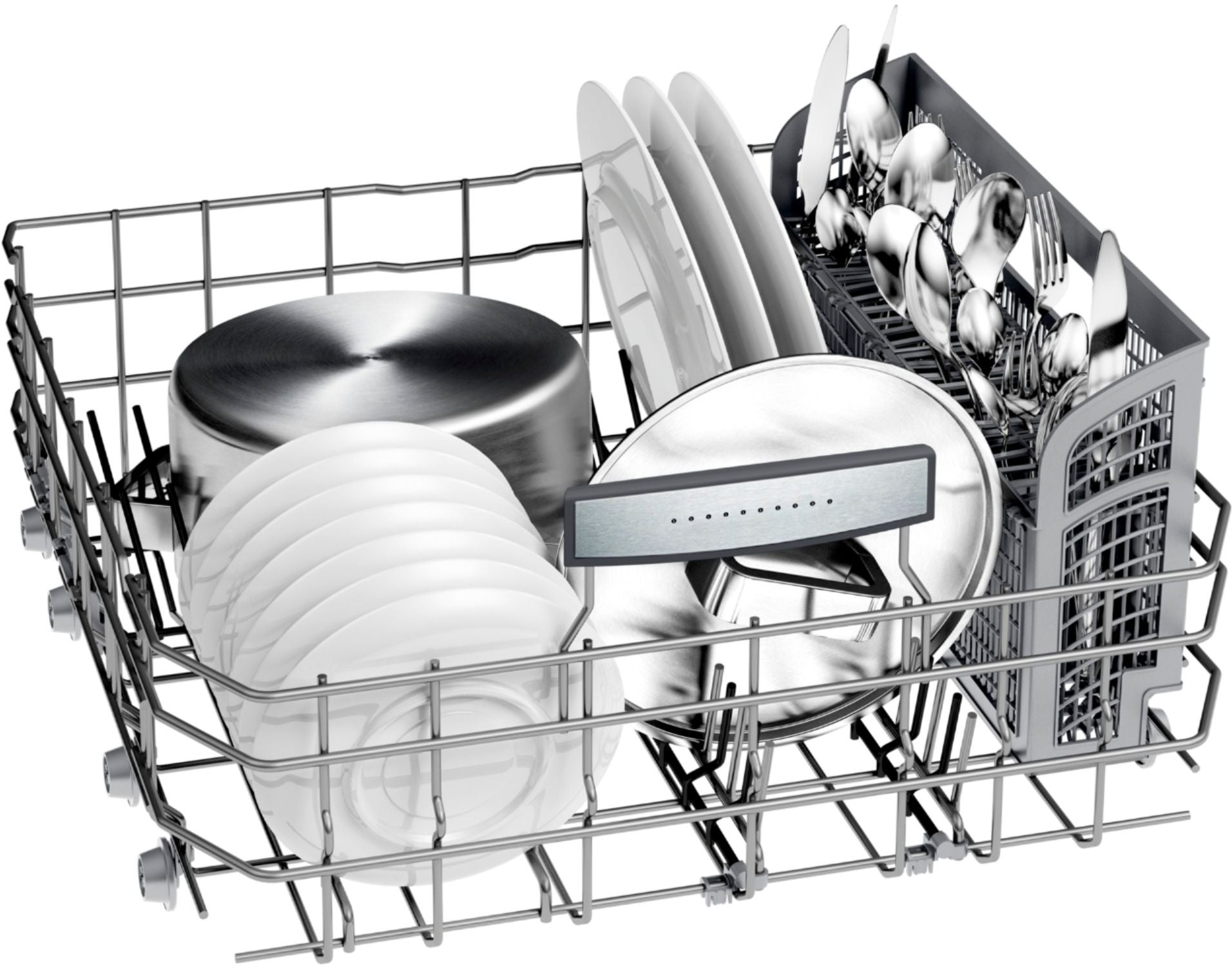 Bosch - 800 Series 24 Top Control Built-In Dishwasher with CrystalDry, Stainless Steel Tub, 3rd Rack, 40 dBa - Stainless steel