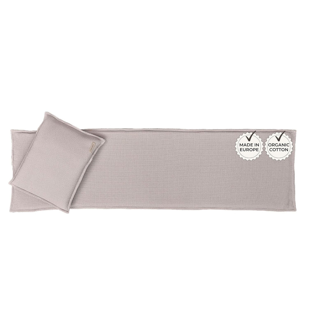 SAUNASOFA™ Sauna Mat & Pillow Set – 2 Seater Sauna seat Cushion with Pillow – Heat-Resistant Sauna kit for Infrared & Finnish saunas in Grey