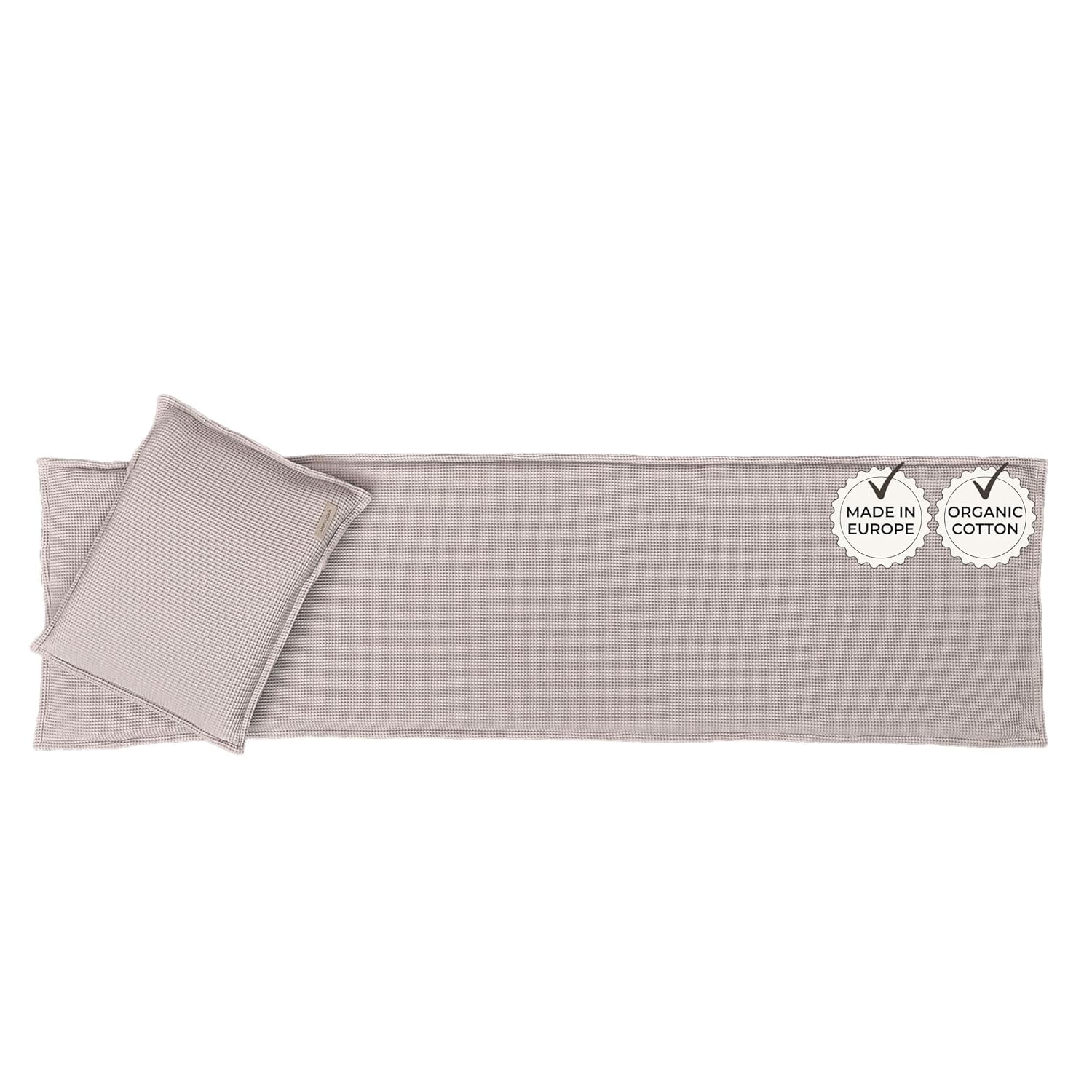 SAUNASOFA™ Sauna Mat & Pillow Set – 2 Seater Sauna seat Cushion with Pillow – Heat-Resistant Sauna kit for Infrared & Finnish saunas in Grey