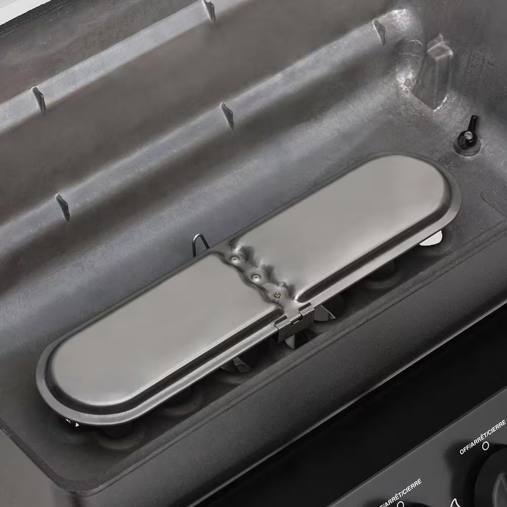 Huntington 2-Burner Cast Aluminum Propane Gas Grill in Black