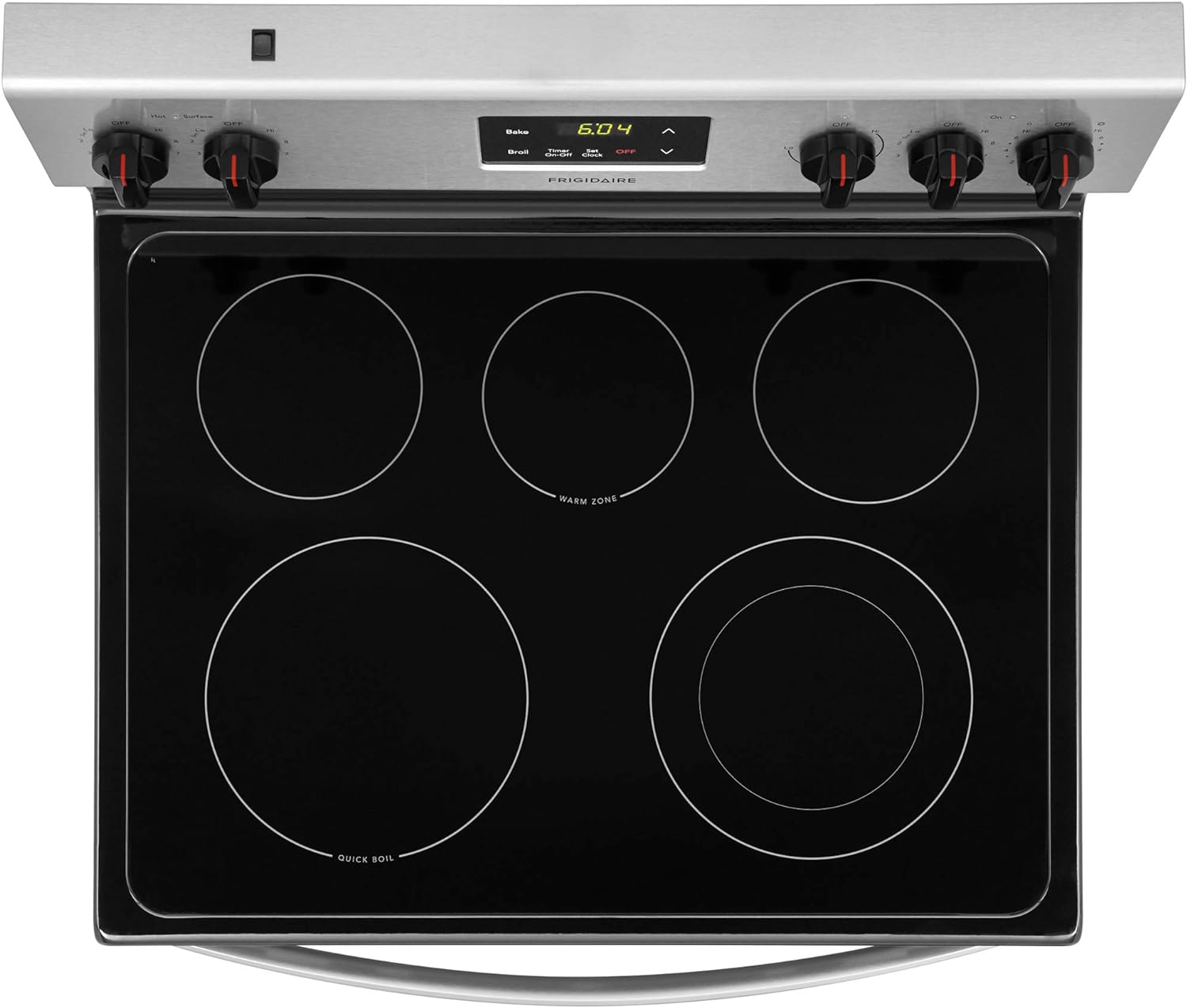 Frigidaire FCRE3052AS 30 Freestanding Electric Range with 5.3 cu. ft. Capacity Quick Boil Store-More Storage Drawer and SpaceWise Expandable Elements in Stainless Steel