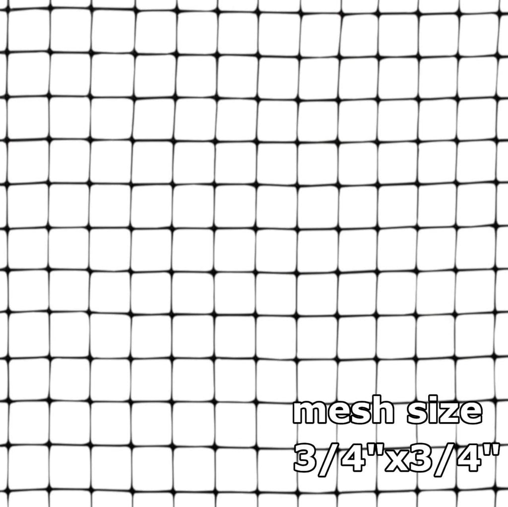 OldMacDonald Deer and Animal Fence Barrier Netting (55gr/sq m.) 7.5' x 100' (2.3m x 30m) (mesh 19x19mm)