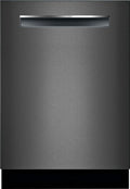 Bosch - 800 Series 24 Top Control Built-In Dishwasher with CrystalDry, Stainless Steel Tub, 3rd Rack, 42 dBa - Black stainless steel