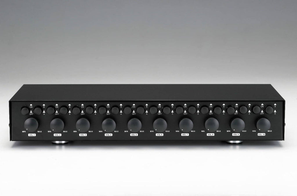10 Zone  Pair Speaker Selector Switch Switcher with Volume  Level Control SPECIALTYAV