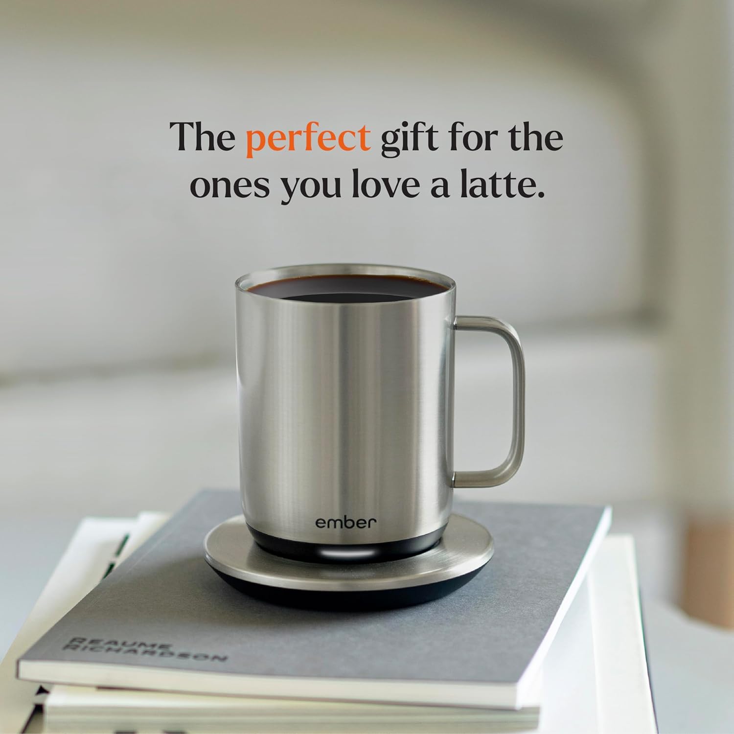 Ember Temperature Control Smart Mug 2, 14 Oz, App-Controlled Heated Coffee Mug with 80 Min Battery Life and Improved Design, White