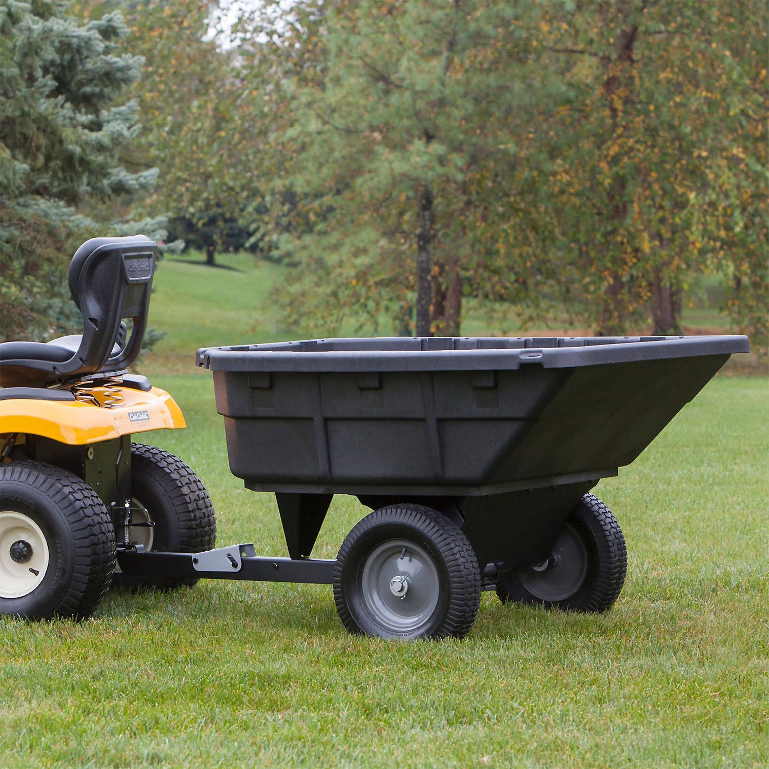 Ohio Steel 15 Cu. ft. Poly Swivel Lawn Tractor Dump Cart 1000P-SD