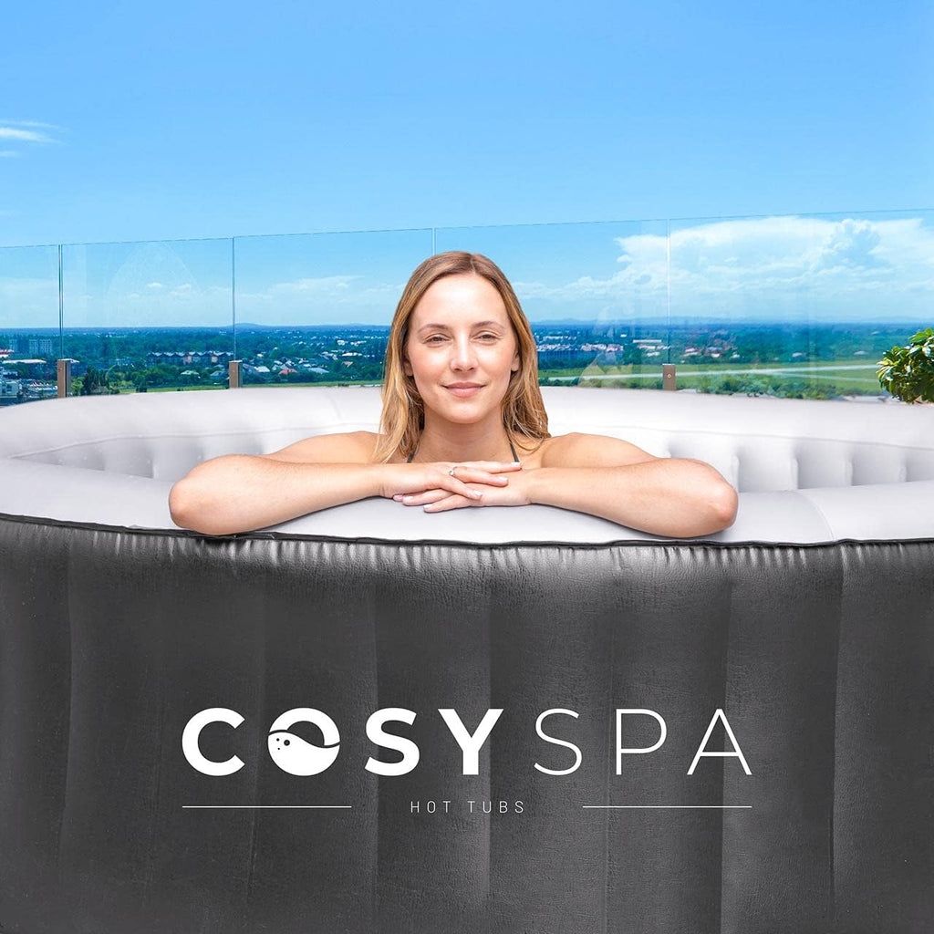 COSYSPA Inflatable Hot Tub Spa [2022 Model] - Outdoor Bubble Hot Tub | 2-6 Person Capacity – Quick Heating Hot Tub | Inflatable Hot Tub | Outdoor Inflatable Hot Tub Spa (Hot Tub Only - 6 Person)