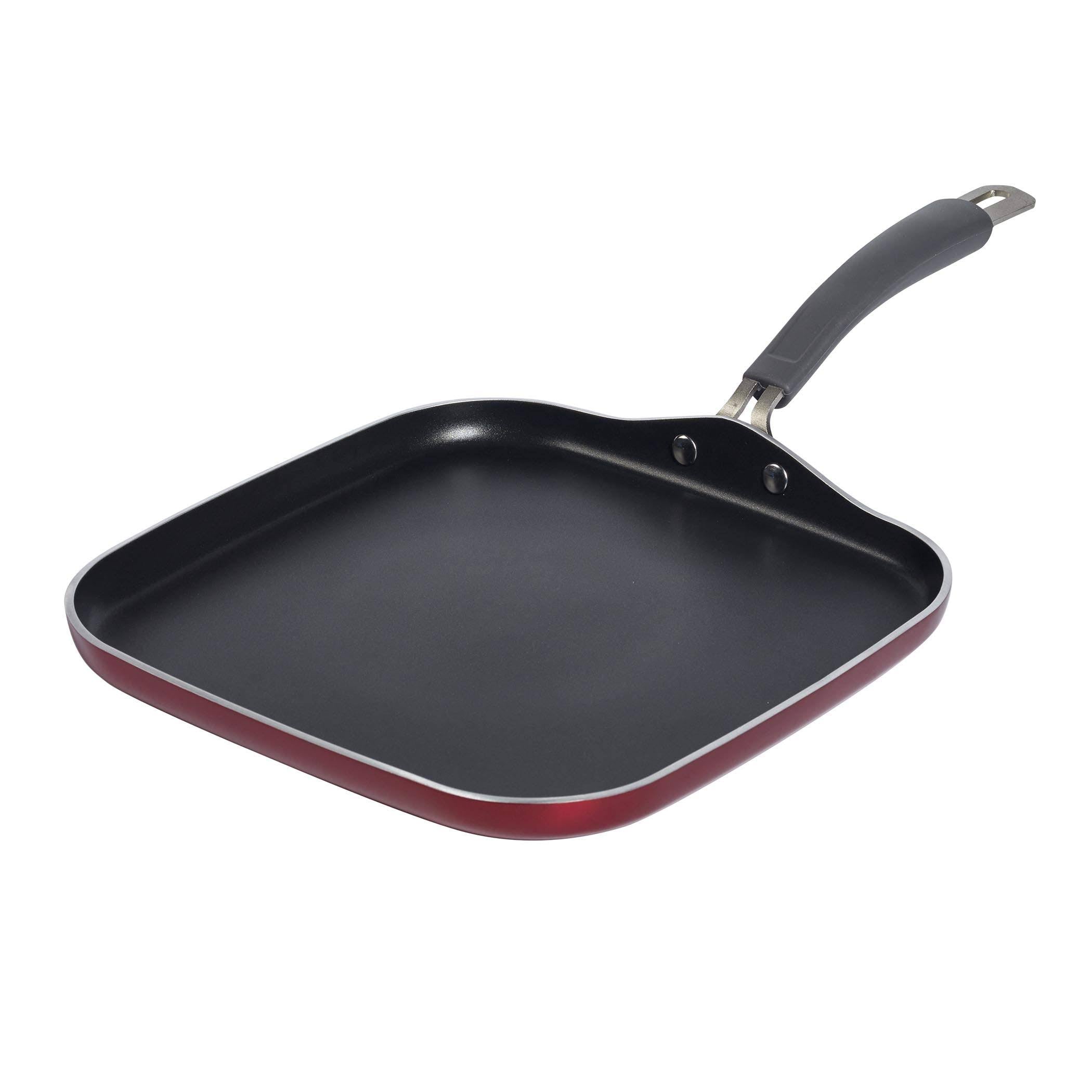 Epicurious 12-In. Square Griddle - Red