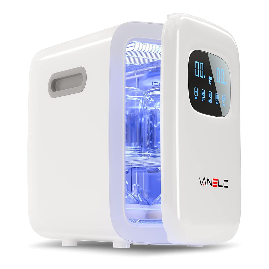 Baby Bottle Sterilizer and Dryer, 18L UV Light Sanitizer Box Kills Up to 99.9% of Bacteria & Viruses, Clinically Proven 360 Degree Sterilizer for Newborn Feeding Bottles, Home Disinfection, BPA-Free