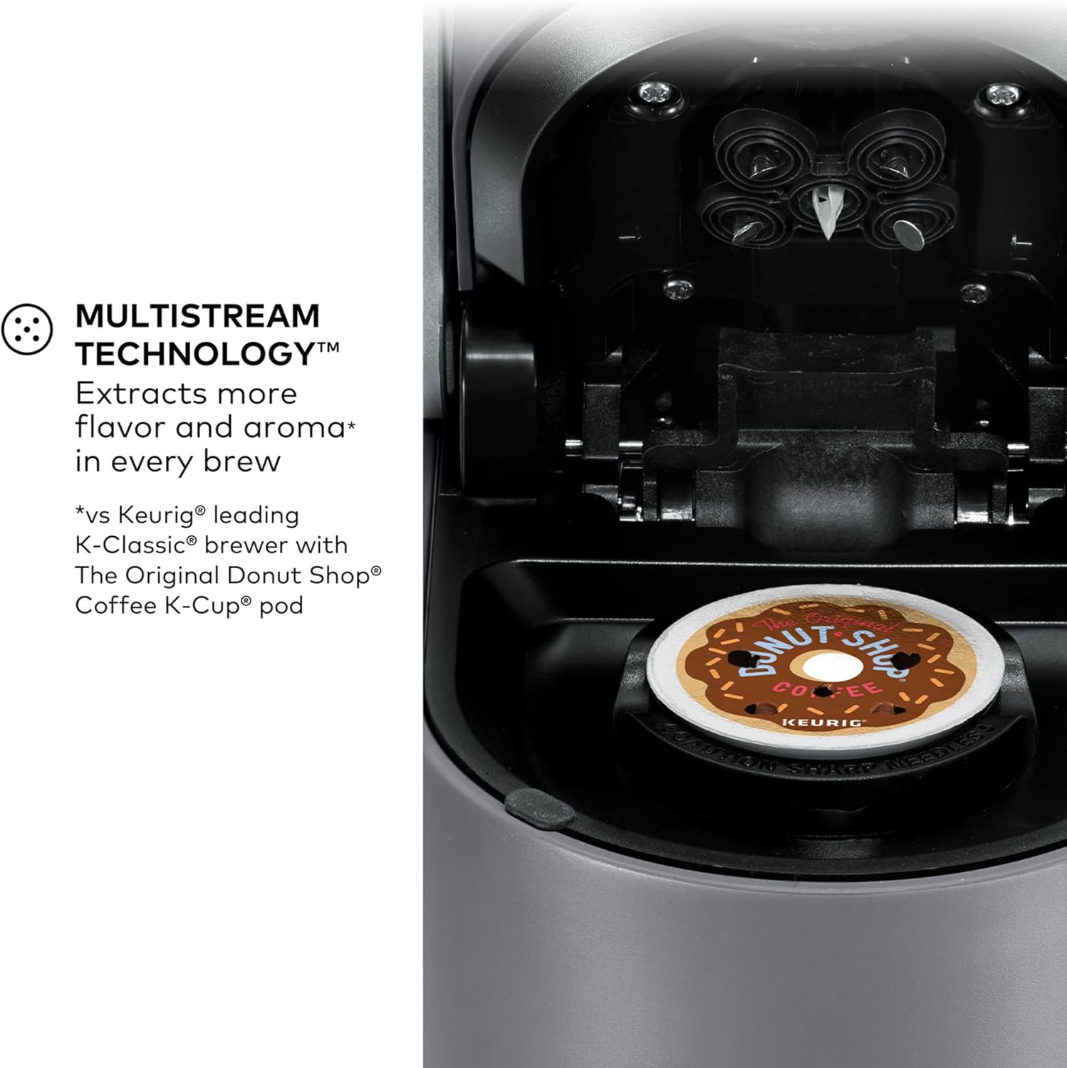 Keurig K-Supreme Single Serve K-Cup Pod Coffee Maker, MultiStream Technology, 4 Brew Sizes, 66oz Dual-Position Removable Reservoir, Black