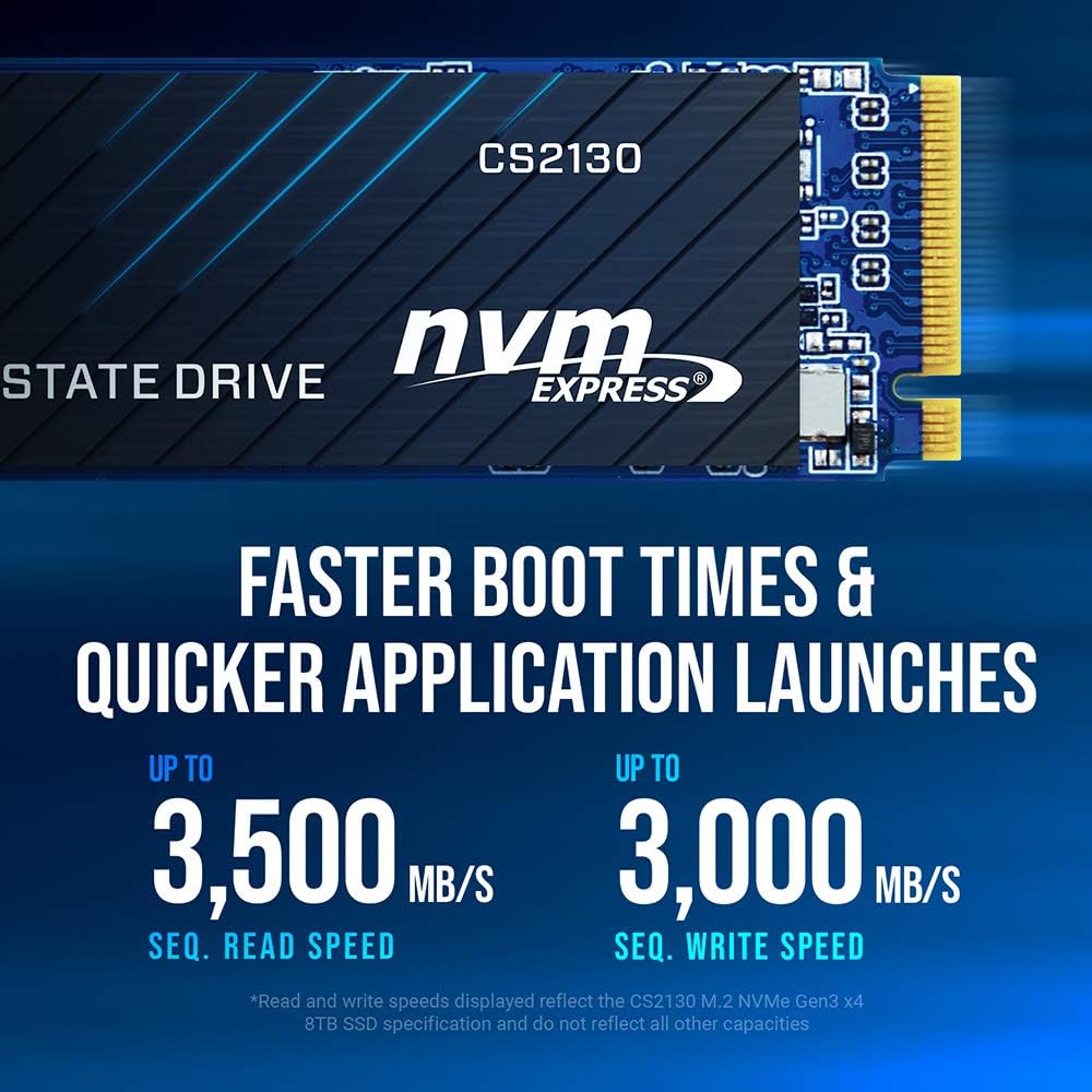PNY CS2130 8TB M.2 NVMe Internal Solid State Drive (SSD) - M280CS2130-8TB-RB