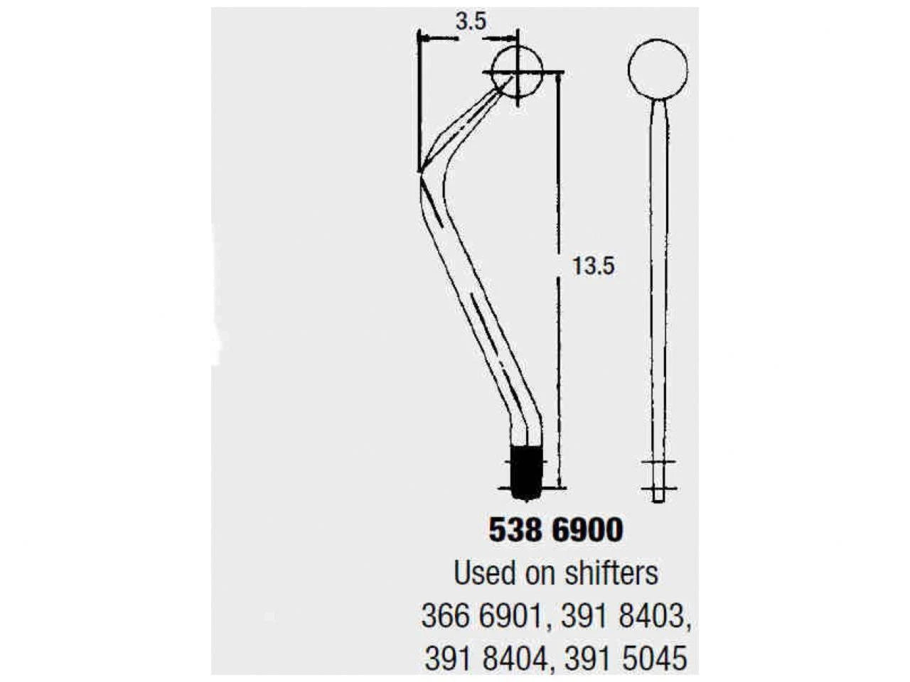 Hurst - Manual Shifter, Master Shift, 3-Speed, Chevy, Ford and Pontiac