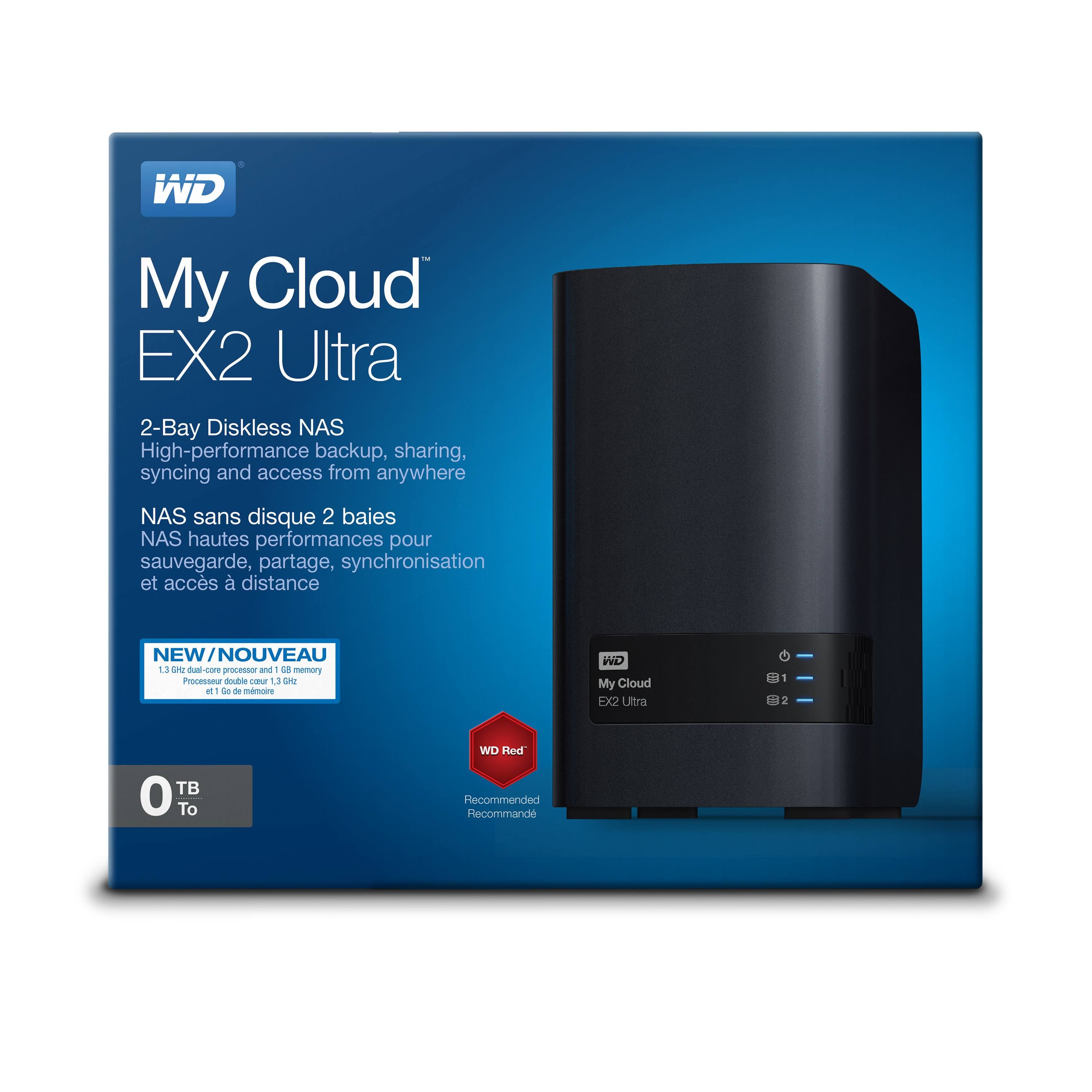 WD My Cloud EX2 Ultra WDBVBZ0000NCH 2-Bay Diskless Personal cloud Storage device