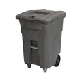 Toter 96 gal. Graystone Document Trash Can with Wheels and Hasp Lock (2 Standard Caster, 2 Stationary Wheels)