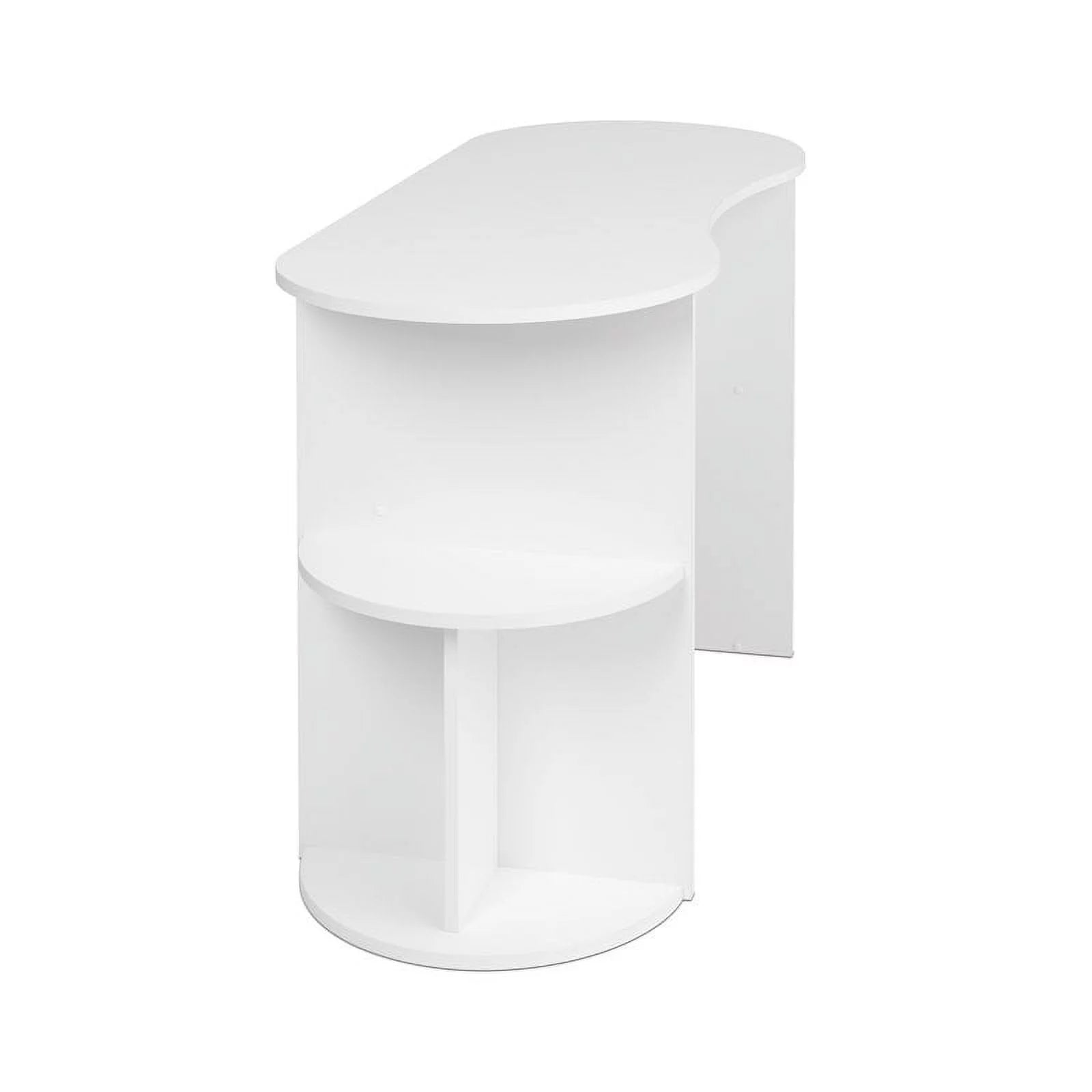 Pemberly Row Compact Student Desk with Storage in White