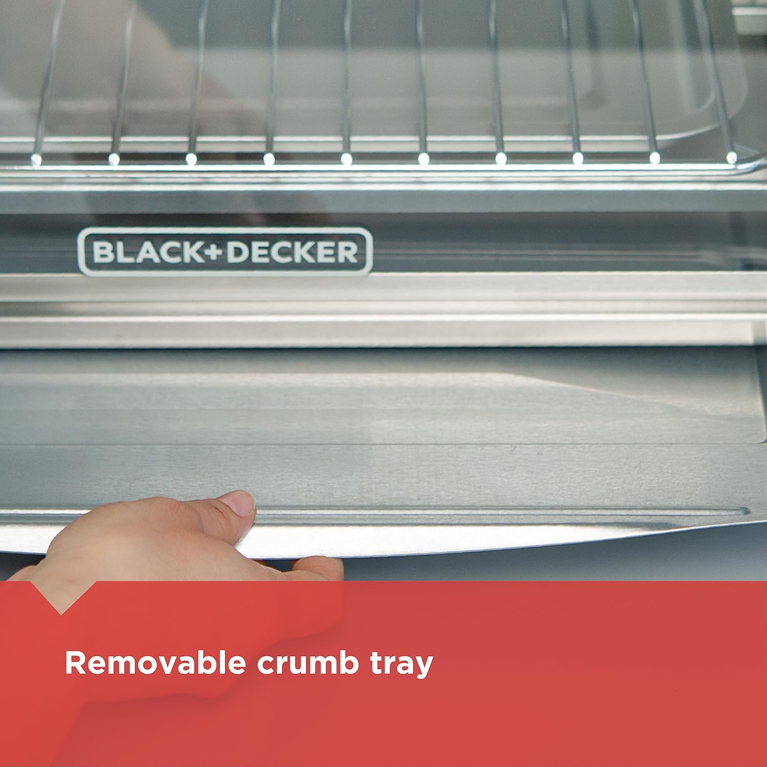 Black+Decker TO3290XSBD Toaster Oven, 8-Slice, Stainless Steel