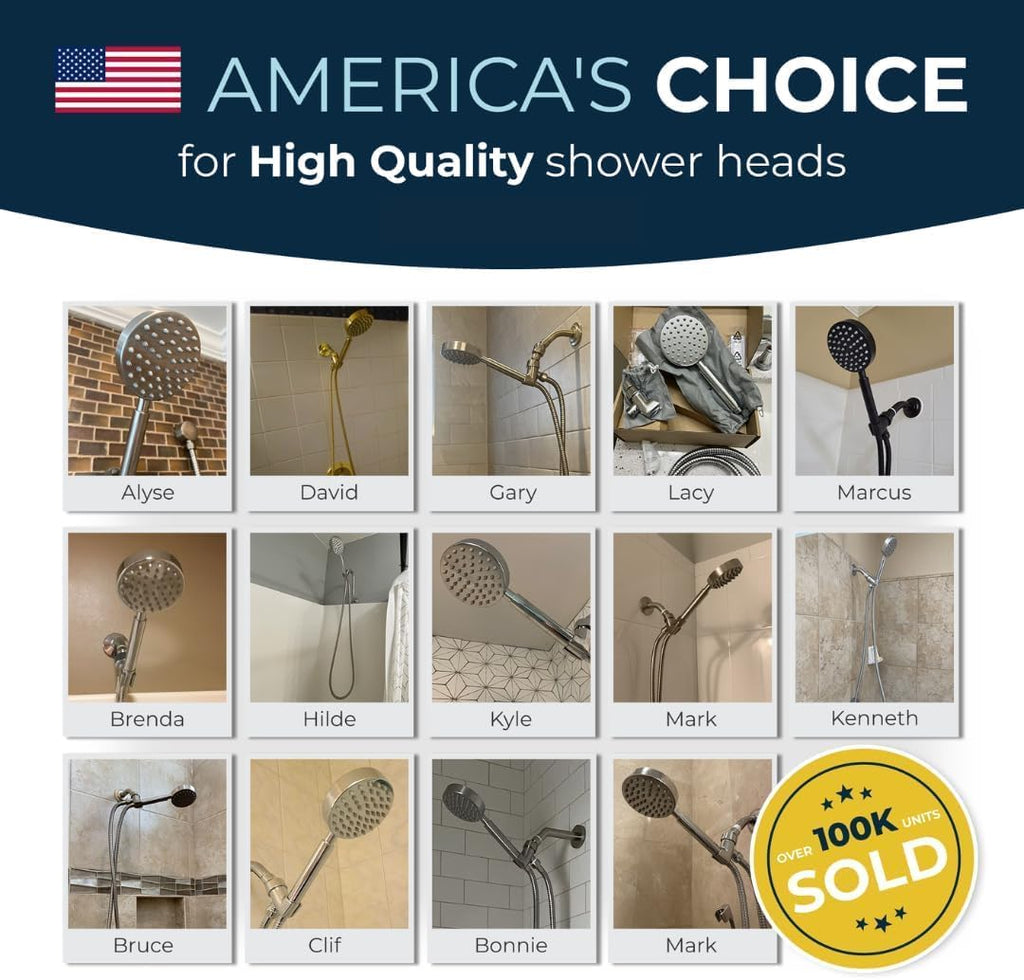 HammerHead Showers® Solid Metal LOW FLOW Handheld Shower Head with Hose and Brass Holder - OIL RUBBED BRONZE – Water Saving 1.75 GPM Detachable Shower Head - Adjustable Shower Wand Bracket & 6ft Hose
