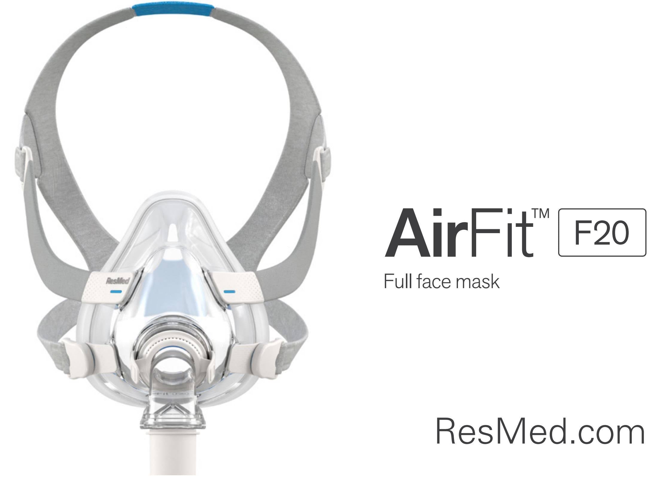 ResMed AirFit F20 Full Face CPAP Mask with Headgear - Large