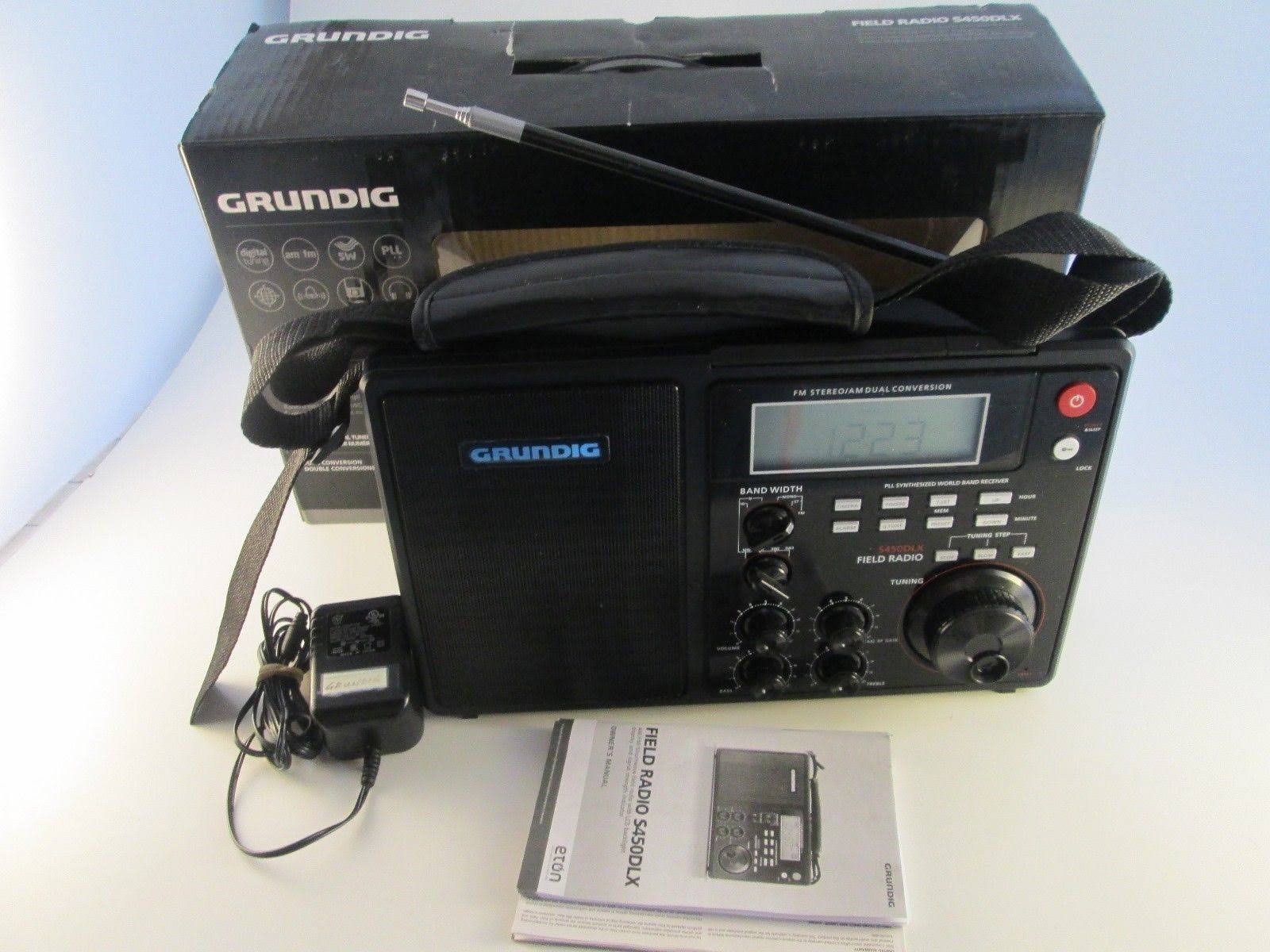 Grundig S450DLX Deluxw AM/FM/Shortwave Portable Radio - Black