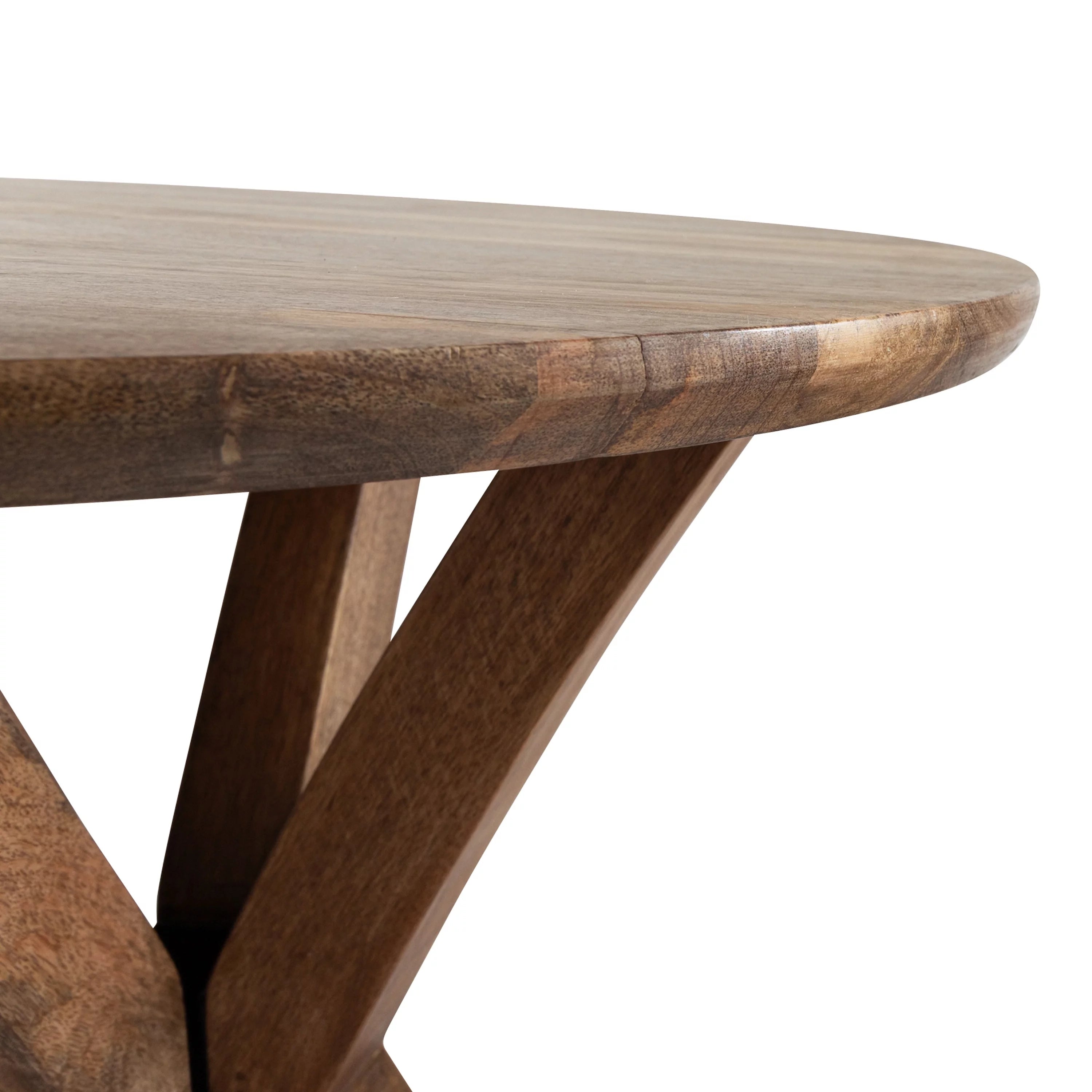 Kate and Laurel Soleyn Mid-Century Round Wood Side Table, 20 x 20 x 25, Natural, Decorative End Table with Boho Style for Use as Bedroom Nightstand or Living Room Accent