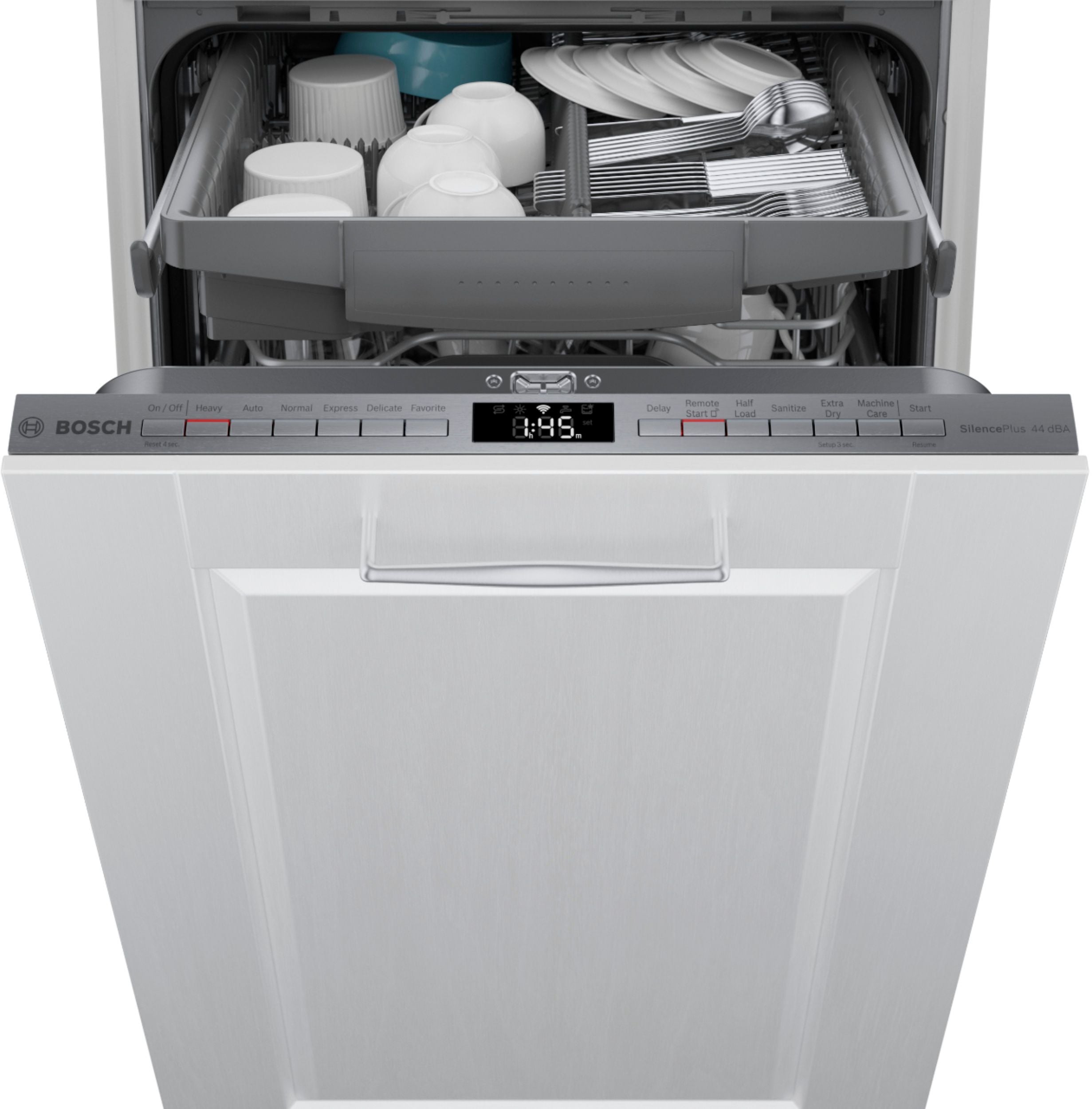 Bosch - 800 Series 18 Top Control Smart Built-In Dishwasher with 3rd Rack and 44 dBA - Custom Panel Ready